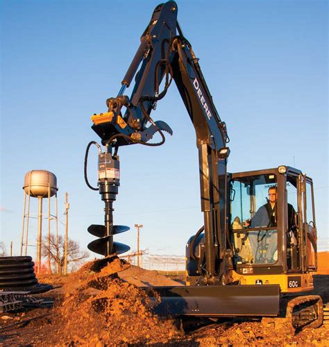 john deere mini excavator auger|auger attachments for mini excavators.